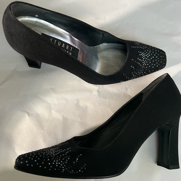 6 STUART WEITZMAN elegant heels pumps SPAIN platinum sparkle glam bling holiday - Picture 12 of 16